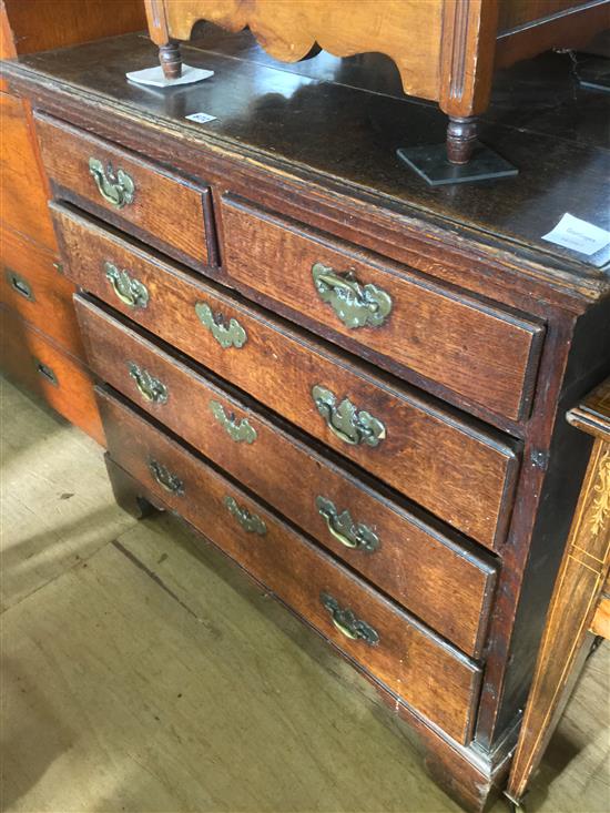 George III oak chest of drawers